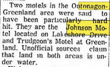 Superior Shores Resort (Johnsons Motel & Resort) - Dec 1968 Article (newer photo)